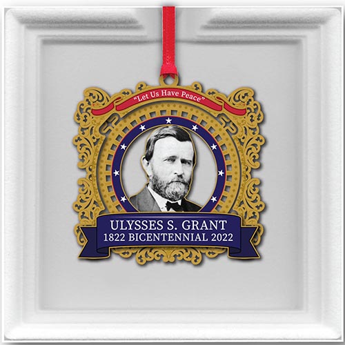 Image of front of Ulysses S. Grant Bicentennial Ornament
